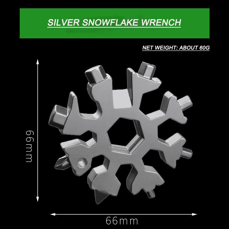 Snowflake - MultiTool 18-in-1 Stainless Steel Portable for Outdoor Adventure